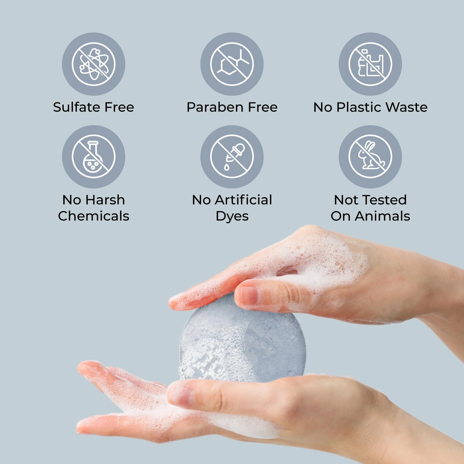 Peppermint, Rosemary and Lavender pH Balanced Natural Shampoo Bar for Oily Hair, Vegan Organic Solid Shampoo, Sulphate Free, 3oz