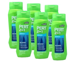 PERT 2 IN 1 Shampoo and Conditioner, Anti-Dandruff, 13.5 Fl. Oz (Pack of 6)