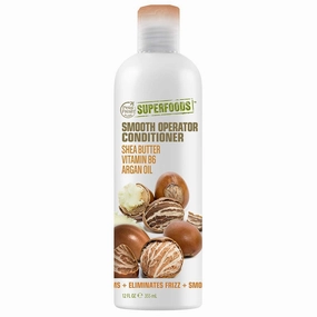 Petal Fresh SuperFoods Smooth Operator Conditioner (Shea Butter, Vitamin B6 & Argan Oil) Eliminates Frizz, Smooths Unruly Hair & Color Safe | SuperFoods Beauty