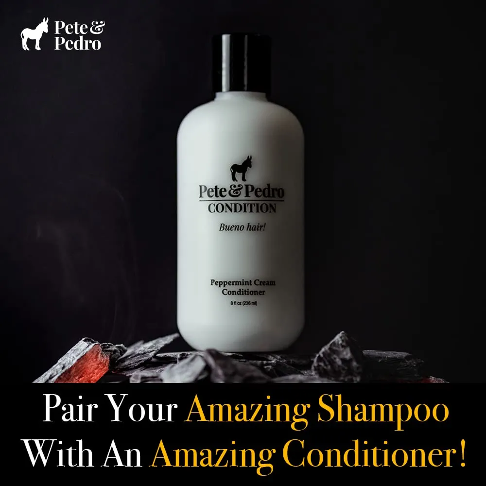 Pete & Pedro REVIVE Shampoo - Exfoliating, Deep-Cleaning, Black Clay & Charcoal, Hair & Scalp Detox Shampoo For Men & Women| As Seen on Shark Tank, 8.5 oz.