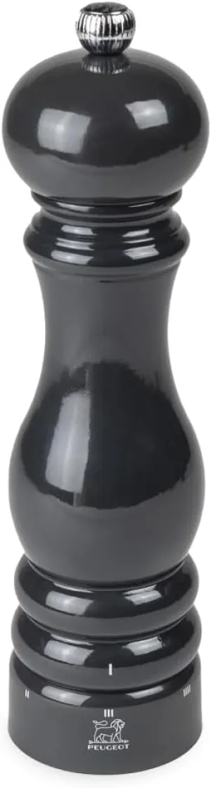PEUGEOT - Paris u'Select Pepper Mill 22 cm - ParisRama Collection - 6 Pre-defined Grinding Settings - PEFC Certified Wood - Made in France - Slate Lacquered Colour