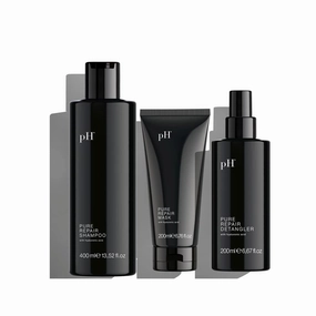 pH PURE HAIR Repair Shampoo & Conditioner Set - Hydrating Hyaluronic Acid Shampoo, Hair Mask & Detangler Spray for Damage Repair - 13.52 oz   6.67 oz