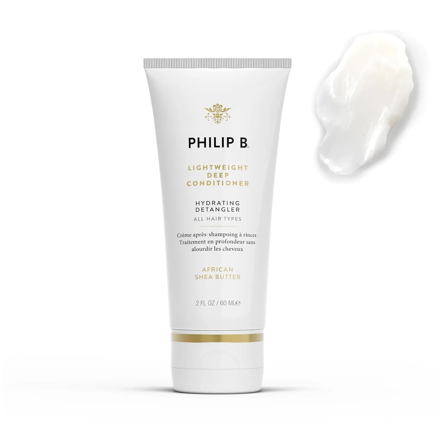 PHILIP B Light-Weight Deep Conditioner 2 oz. (60 ml) | Hair Moisturizer Detangler, Adds Shine and Smoothness to Hair, All Hair Types