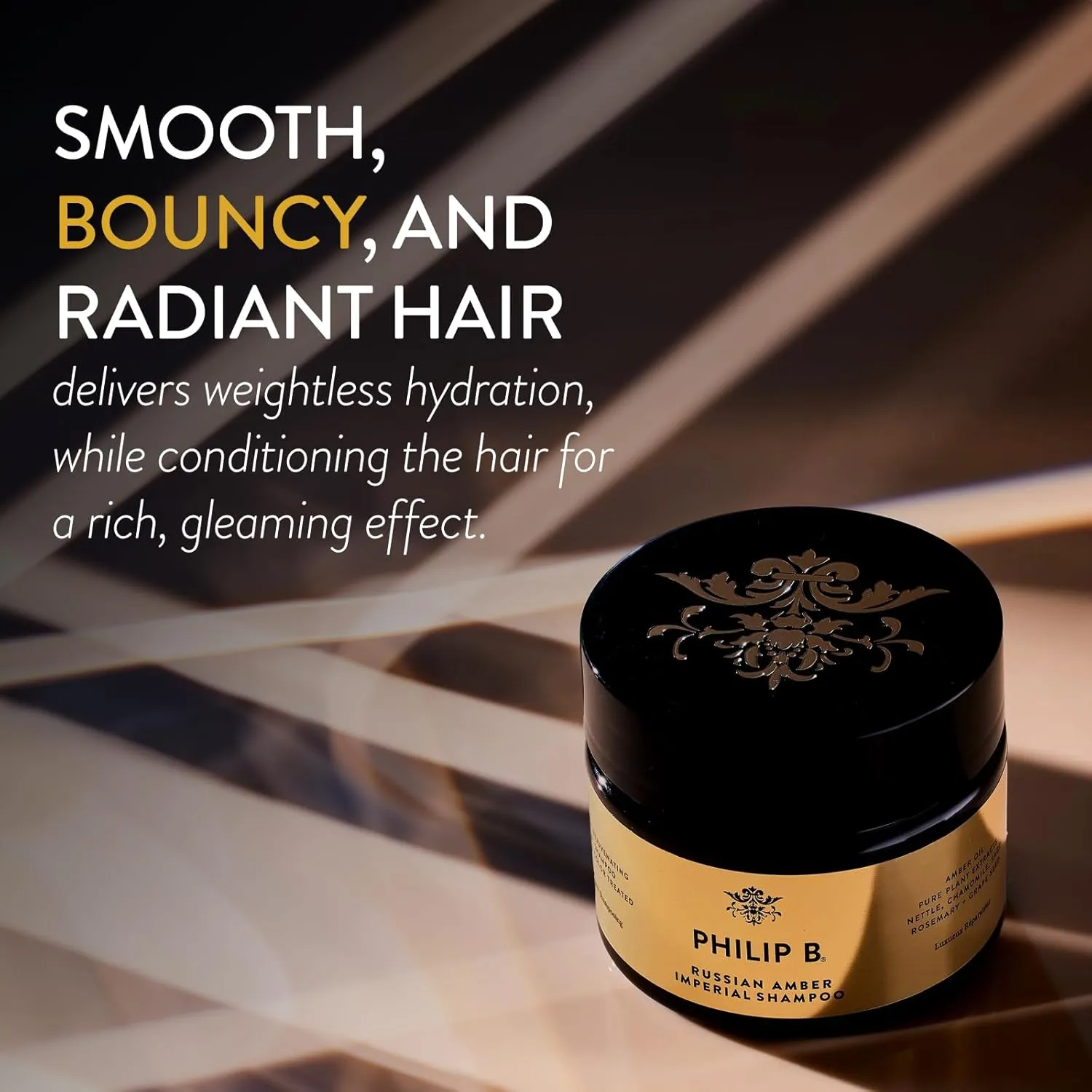 PHILIP B Russian Amber Imperial Shampoo, 12 fl. oz. (355 ml) - Color-Protective Cleanser Restores Frizzy Over-Processed Hair for Weightless Hydration
