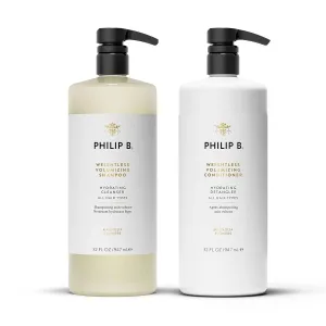 PHILIP B. Weightless Volumizing Hair Shampoo 32 oz.   Weightless Volumizing Conditioner, 32 oz, Shampoo and Conditioner Set