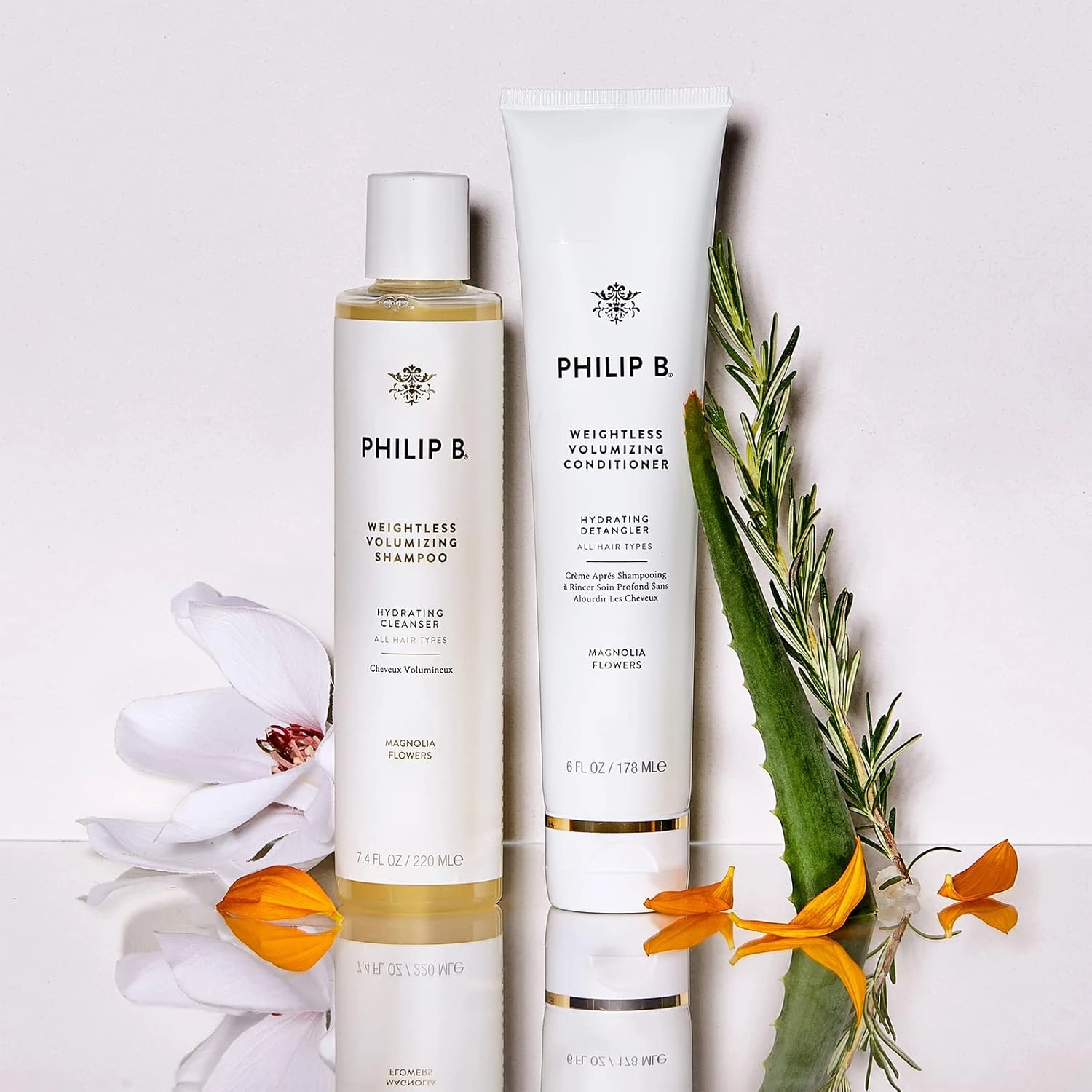 PHILIP B Weightless Volumizing Conditioner, 2 fl. oz. (60 ml) - Ultra-light Hair Detangler, Adds Extra Body and Shine