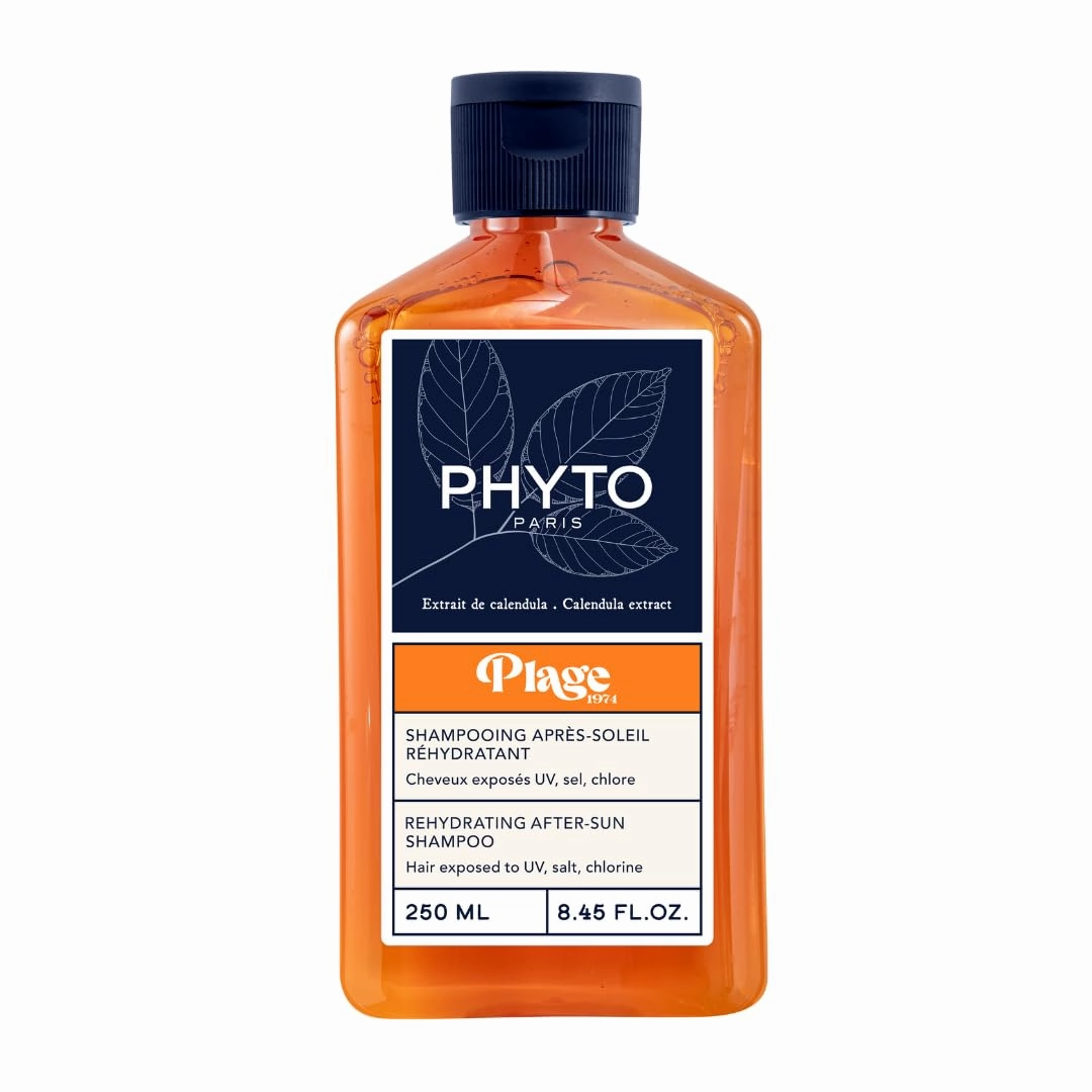 PHYTO PLAGE Rehydrating After-Sun Shampoo, Sulfate-Free, Silicone-Free, Removes Salt, Chlorine & Sand, Restores Softness & Shine, 8.45 fl oz