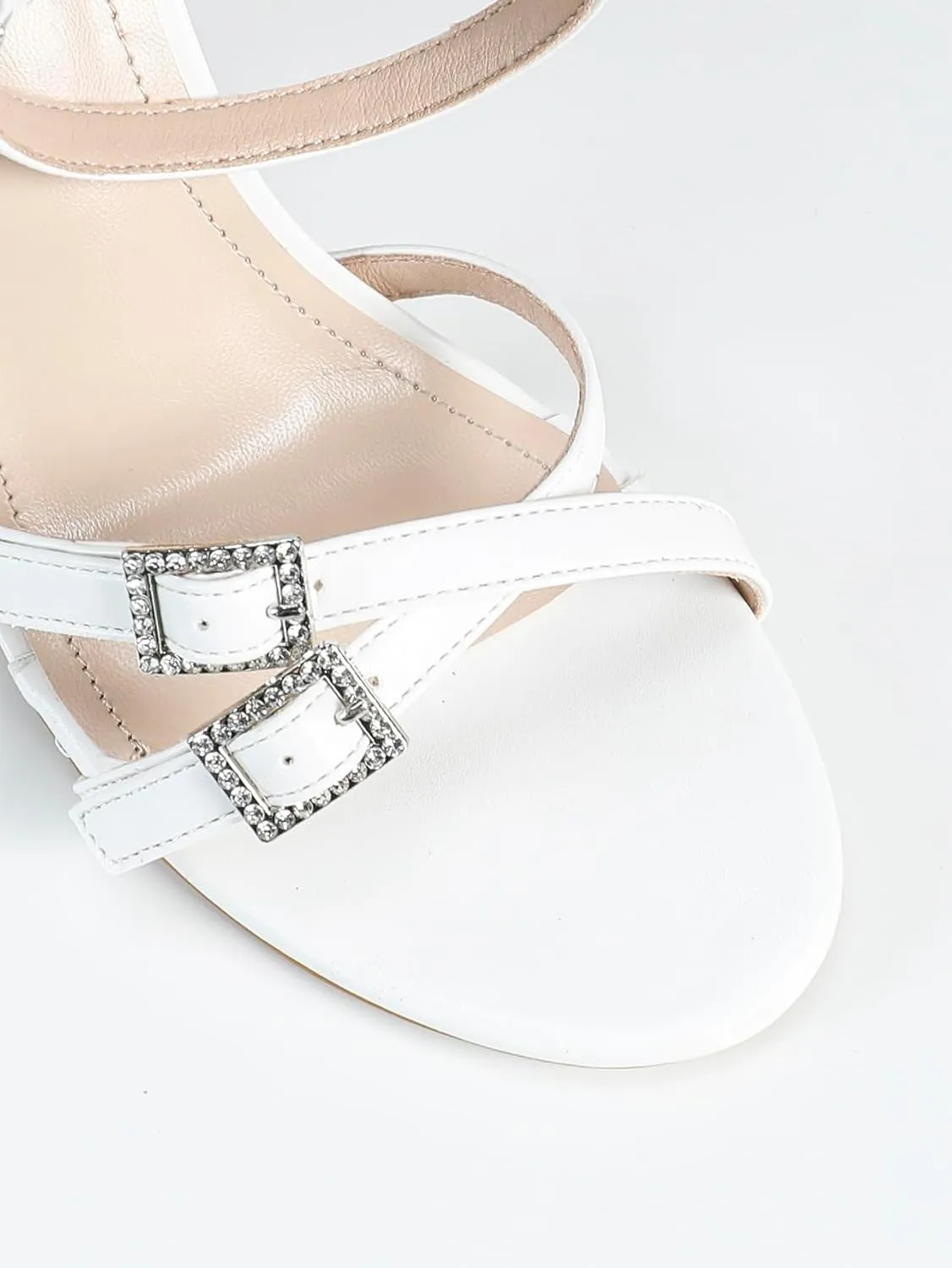 Pink High Heel Sandals for Women, Women's Satin Rhinestone Flower Heels with Ankle Strap, Elegant Dressy Shoes for Weddings, Parties & Evening Events (US 6-10.5)