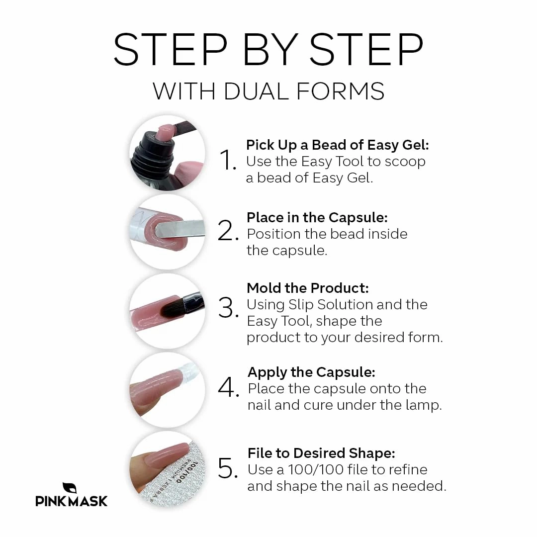 PINKMASK Easy Gel 2oz 60g-Soft Pink, Professional Builder Enhancement Gel-Quick Nail Extension for Beginner DIY, Nail Strengthener-Long Lasting-Salon Quality-Thickening Solution