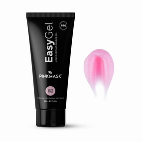 PINKMASK Easy Gel 2oz 60g-Soft Pink, Professional Builder Enhancement Gel-Quick Nail Extension for Beginner DIY, Nail Strengthener-Long Lasting-Salon Quality-Thickening Solution
