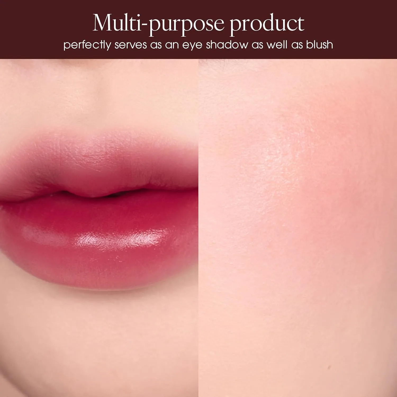 PLAT LIPS 927 BURGUNDY, Lip & Cheek, Lightweight, Naturally Dewy  Glowy Finish, Blendable & Buildable Formula (1.2g, 0.003 oz.)