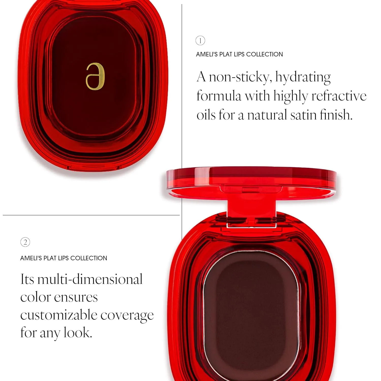 PLAT LIPS 927 BURGUNDY, Lip & Cheek, Lightweight, Naturally Dewy  Glowy Finish, Blendable & Buildable Formula (1.2g, 0.003 oz.)