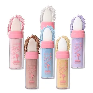 Polvo De Hadas Fairy Highlight Patting Powder Face Highlighter Stick Body Brightens Face Powder Blusher Eyes Lips Hair Shimmer Makeup (6 Colors Set)