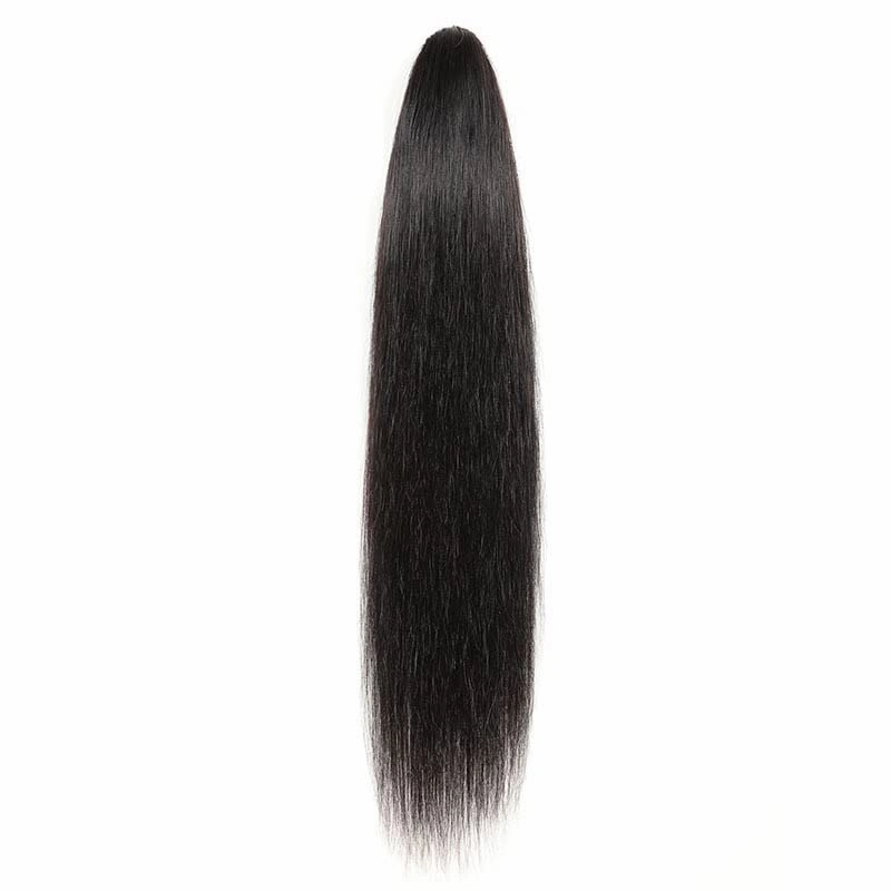 Ponytail Extensions Claw 8" Straight Clip Hairpiece One Piece A Jaw Short Pony Tails for Women Natural Black Human Hair