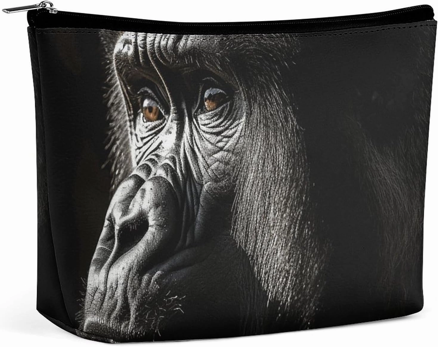 Portable Small Cosmetic Bag Cute Travel Makeup Bag An Adult Gorilla Waterproof Toiletry Bag for Women