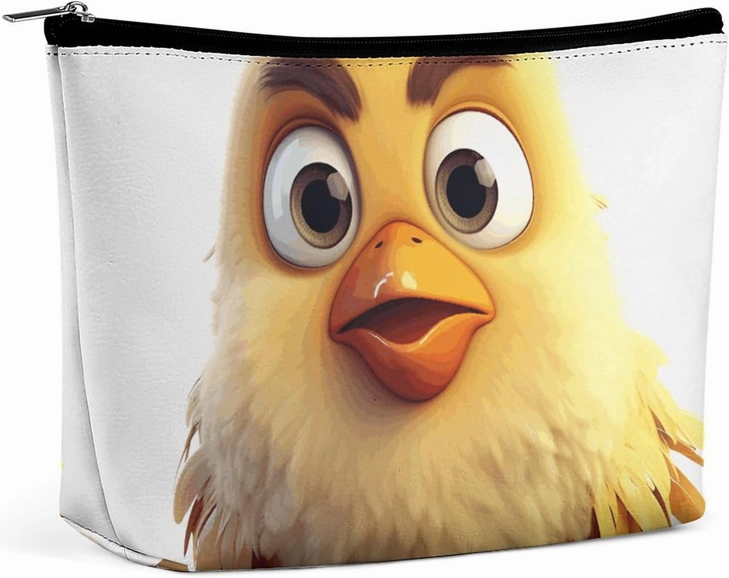 Portable Small Cosmetic Bag Cute Travel Makeup Bag Cartoon Chicken Waterproof Toiletry Bag for Women
