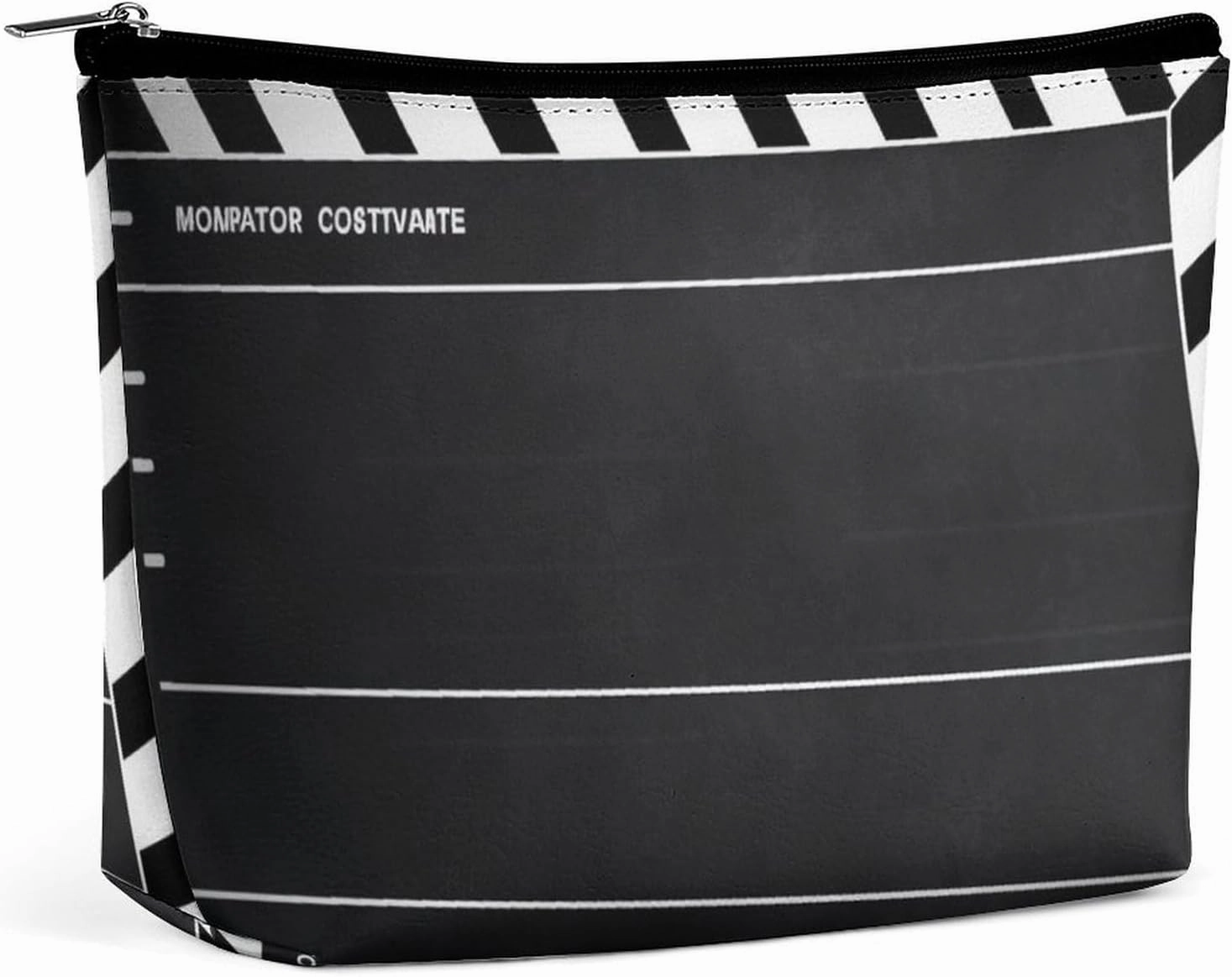 Portable Small Cosmetic Bag Cute Travel Makeup Bag Classic Movie Clapboard Black Waterproof Toiletry Bag for Women