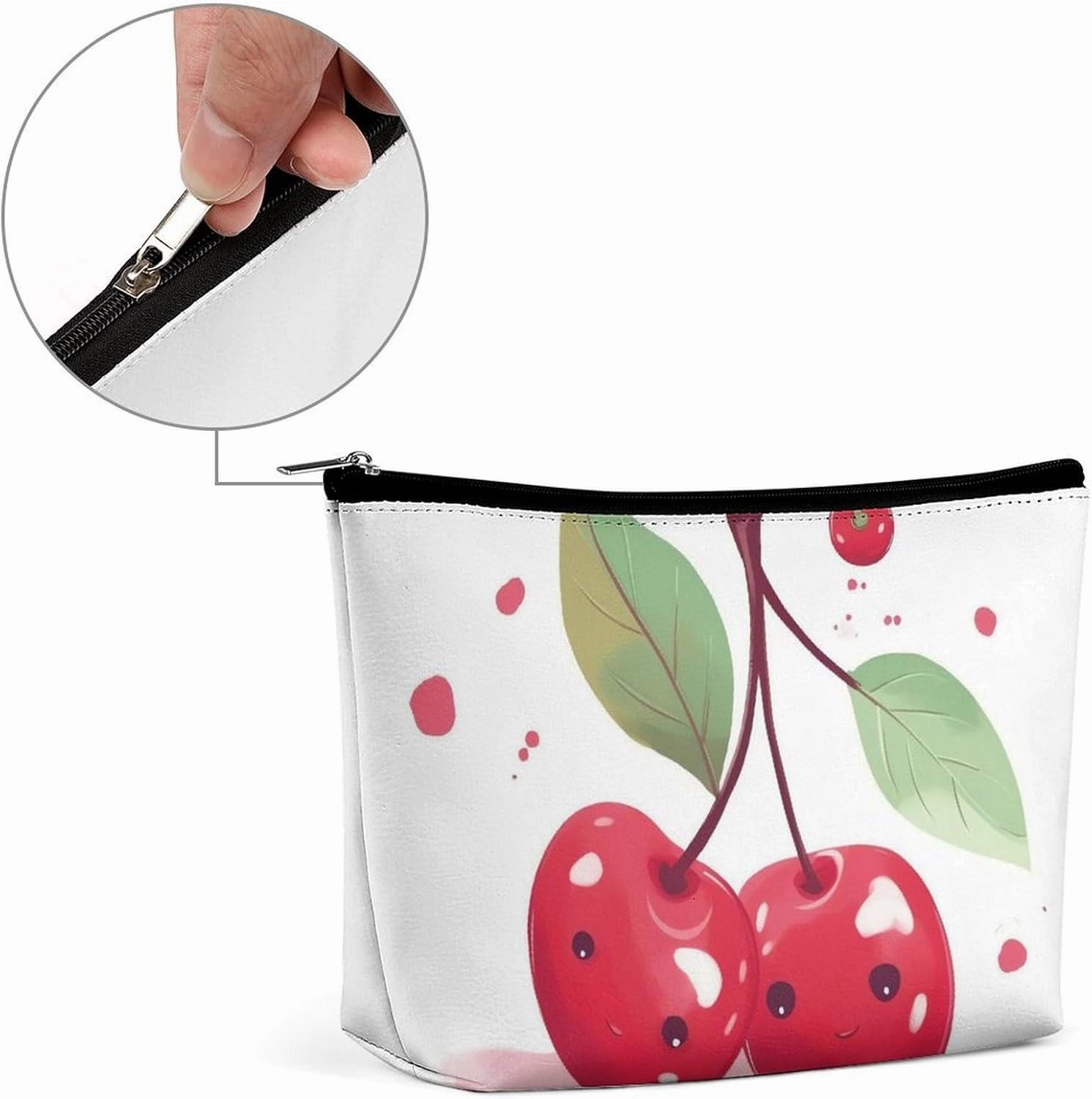 Portable Small Cosmetic Bag Cute Travel Makeup Bag Cute Cherry Waterproof Toiletry Bag for Women