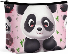 Portable Small Cosmetic Bag Cute Travel Makeup Bag Cute Panda Waterproof Toiletry Bag for Women