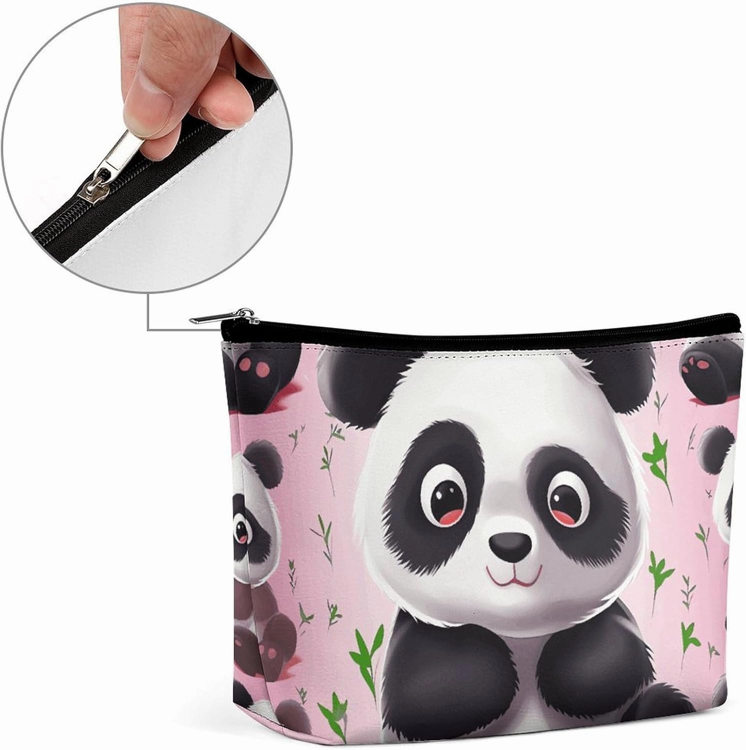 Portable Small Cosmetic Bag Cute Travel Makeup Bag Cute Panda Waterproof Toiletry Bag for Women