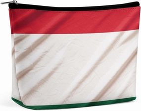Portable Small Cosmetic Bag Cute Travel Makeup Bag Italy Flag Waterproof Toiletry Bag for Women