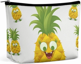 Portable Small Cosmetic Bag Cute Travel Makeup Bag Pineapple Waterproof Toiletry Bag for Women