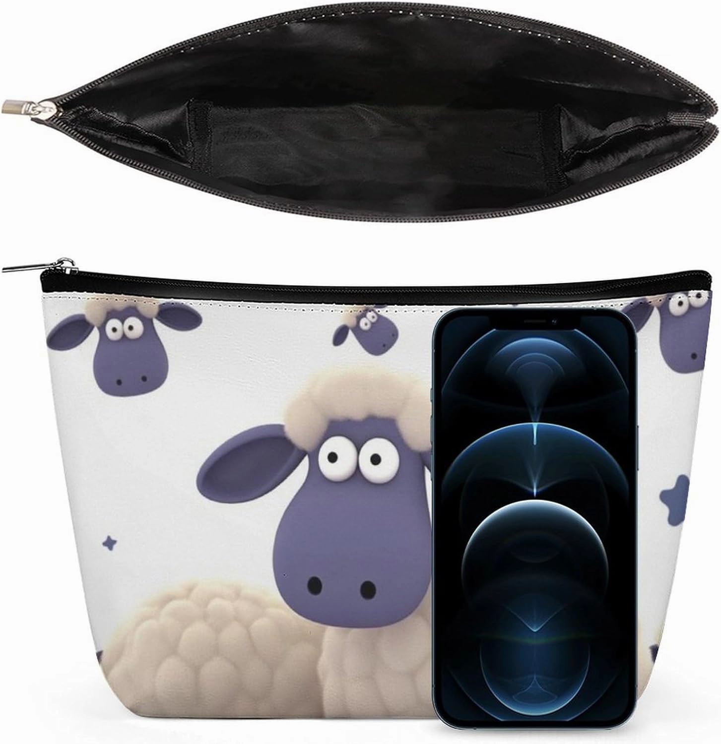 Portable Small Cosmetic Bag Cute Travel Makeup Bag Sheep Waterproof Toiletry Bag for Women