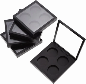 Practical Eyeshadow Cases Storage Boxes 5pcs Magnetic Eyeshadow Tte Empty Circles Black Design