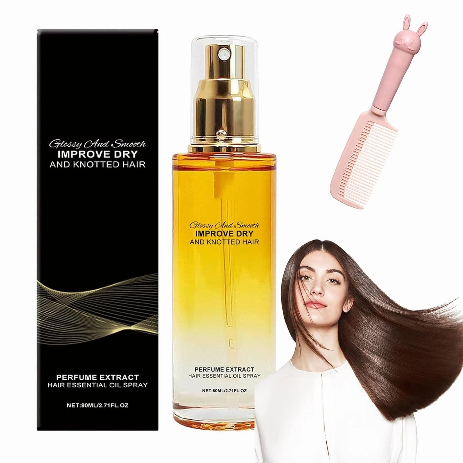 Preliminaryt Conditioning Oil Spray,Tgideasa Hair Treatment Oilatment Oil,80ml Conditioning Spray Scalp & Strengthener Leave-In Conditioner Comforting Shampoo (1pcs)