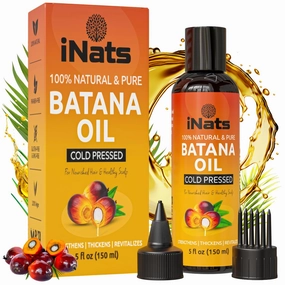 Premium Raw Batana Oil for Hair Growth (5 Fl Oz) - Dr. Sebi 100％ Pure & Batana Hair Growth Oil from Honduras - Organic & Natural - Deeply Nourishing Scalp for Thicker & Stronger Hair for Women & Men