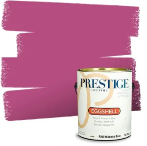 PRESTIGE Paints Interior Paint and Primer In One, 1-Gallon, Eggshell, Comparable Match of Sherwin Williams* Exuberant Pink*