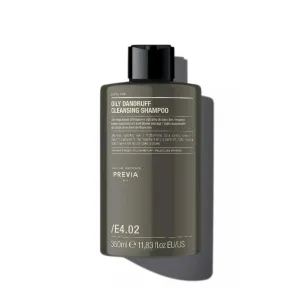 PREVIA Extralife Oily Dandruff Cleansing Shampoo | Natural Ingredients for Scalp Balance | Paraben Free, Vegan, Cruelty-Free, Dermatologically Tested | 11.83 oz