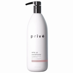 Privé Amp Up Volumizing Conditioner for Fine Hair - Sulfate Free Hair Conditioner for Men & Women - Vegan & Color-Safe Formula with Bamboo, Green Tea & Acai - Provides Weightless Moisture (33.8 oz)