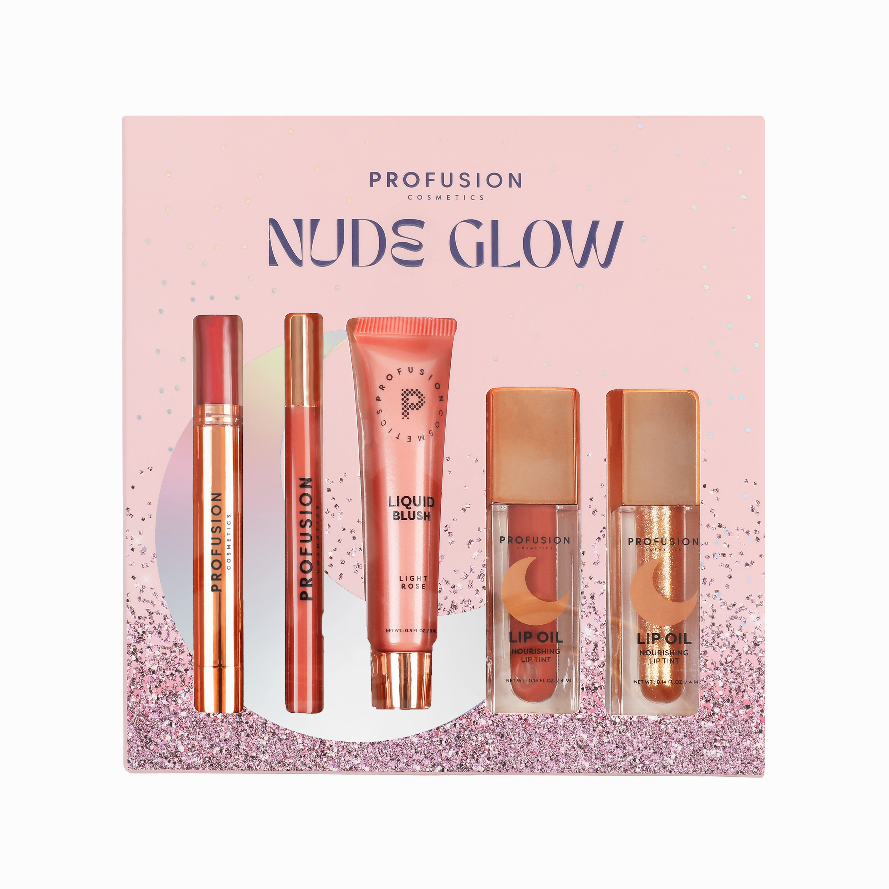 Profusion Nude Glow Lip   Blush 5 Piece Set