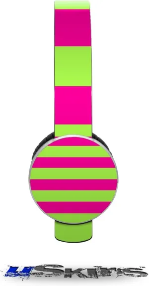 Psycho Stripes Neon Green and Hot Pink Decal Style Skin (fits Sol Republic Tracks Headphones - HEADPHONES NOT INCLUDED)