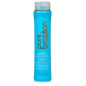Pure Brazilian Anti-Frizz Daily Conditioner with Keratin & Acai, Smoothing & Strengthening for Shinier, Frizz-Free Hair, 13.5 Oz