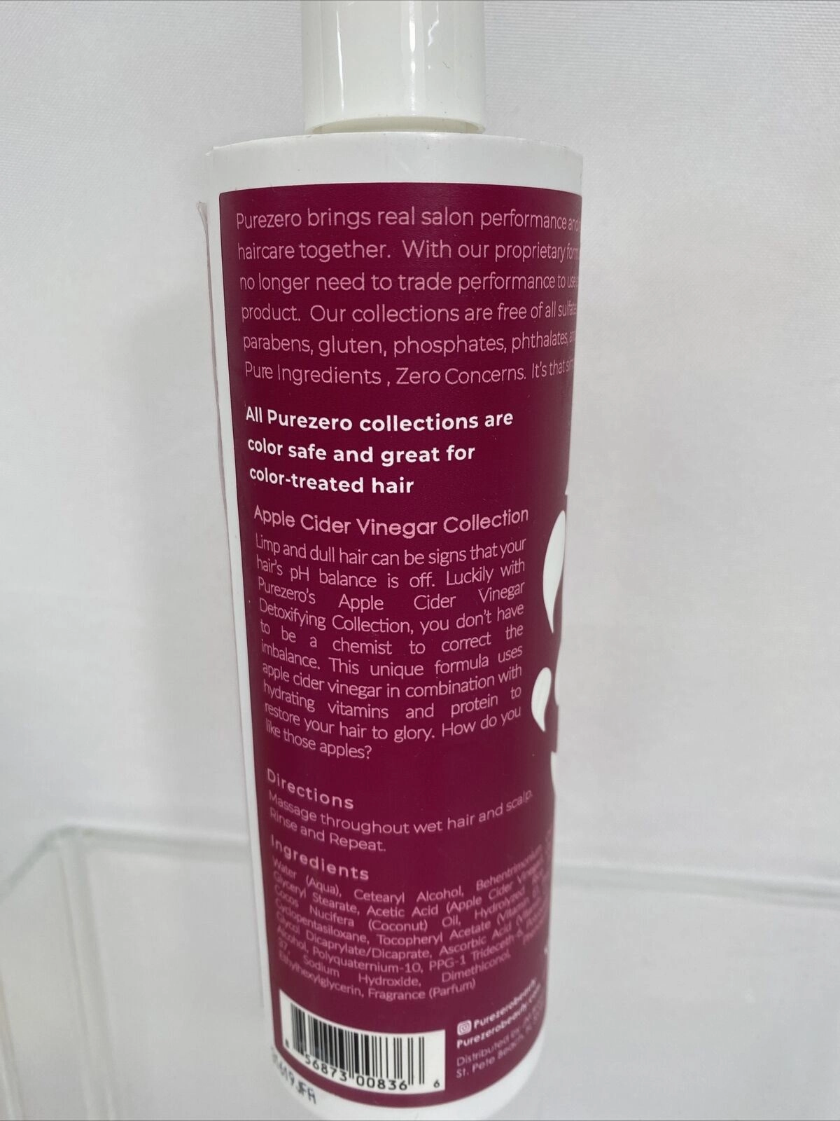 Purezero Apple Cider Vinegar Detoxifying Conditioner 20fl oz Clean Hair Care
