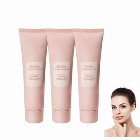 Purifying Exfoliating Gel for Face & Body – Deep Cleansing Facial Scrub, Gentle Exfoliator & Moisturizing Cleanser for All Skin Types (3 Pcs)