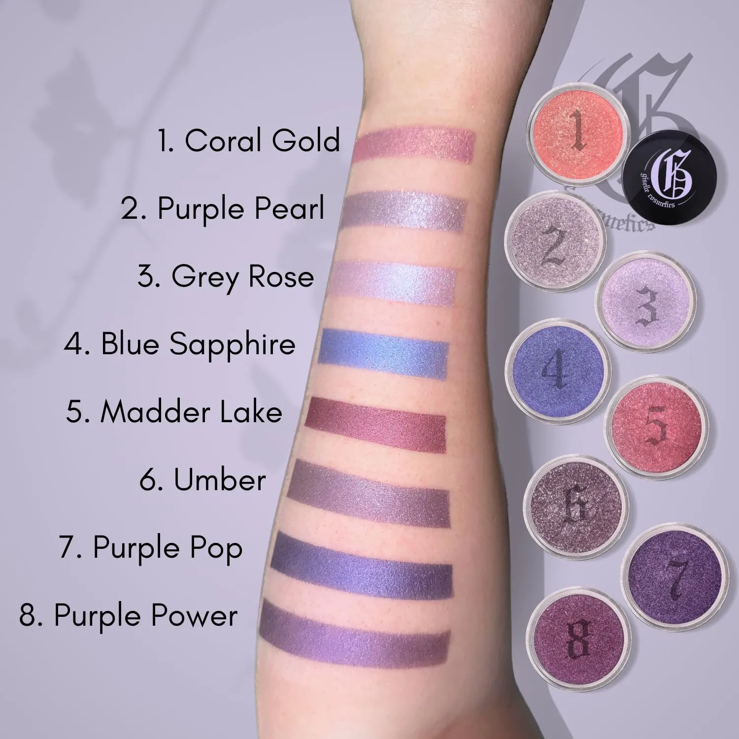 Purple Pearl Loose Mineral Eyeshadow - Organic, Talc-Free Sparkly Makeup - Glitter Eye Shadow Powder Palette, Pink & Purple Shimmer, Lavender Chrome, Brillo Para Ojos