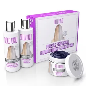 Purple Shampoo, Conditioner & Mask Trio Gift Set. Removes Brassy Yellow Tones. Lightens Blonde, Platinum, Ash, Silver & Grays. Paraben & Sulfate Free. PETA Approved Cruelty-free and 100% Vegan.