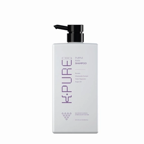 Purple Rain Keratin Shampoo by K-Pure, Sulfate & Paraben Free, Anti-Brass Purple Shampoo for Blonde, Silver, and Gray Hair, Deep Hydration & Frizz Control for Color Treated and Damaged Hair