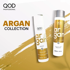 QOD Professional Argan Shampoo & Conditioner – 300ml 300ml(combo), Off White