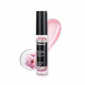 Quen.ch Illuminating Lip Oil with Cherry Blossom & Patchouli Oil (Pink) | Korean Lip Oil for Plump, Glossy & Smooth Lips | Non-Sticky, Non-Greasy | Made in Korea (5ml)
