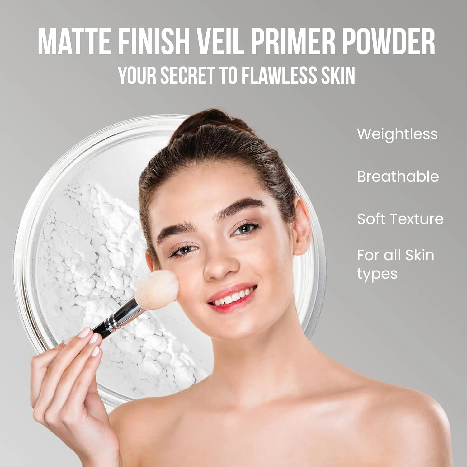 QUICK FIX KIT Mineral Makeup Starter Set Sample Size Matte Bare Face Powder (Fair 2)