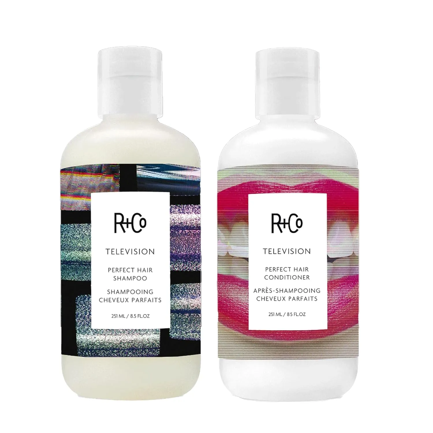 R Co Television Perfect Hair Shampoo & Conditioner Set   Deluxe Sample (0.5oz) | Body   Shine   Smoothing for All Hair Types | Vegan   Cruelty-Free | 8.5oz (pack of 2)
