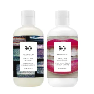 R Co Television Perfect Hair Shampoo & Conditioner Set   Deluxe Sample (0.5oz) | Body   Shine   Smoothing for All Hair Types | Vegan   Cruelty-Free | 8.5oz (pack of 2)