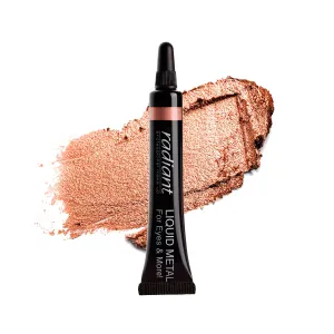 Radiant Professional Liquid Metal Eyeshadow For Eyes & Lips, Waterproof Liquid Shadow for Intense Color & Long Lasting Effect, Fast Drying Smudge Proof Metallic Pigment, 0.23 ounces (10)