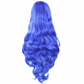 Rbenxia Curly Cosplay Wig Long Hair Heat Resistant Spiral Costume Wigs Anime Fashion Wavy Curly Cosplay Daily Party Blue 32" 80cm