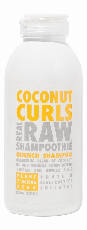 Real Raw Coconut Shampoo - Hydrate, Enhance, Define Curls - Defrizz and Detangle 12 Fl Oz