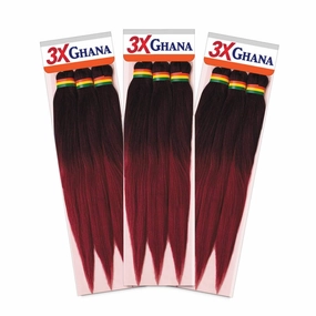 REALISTIC - Multi Pack Deals! Pre-stretched X-Pression 3X Ghana Braids 60" 100% Kanekalon Easy to braid, KNOTLESS, FEED in Braid Itch Free (3-PACK, T1BBG) E613XG6-TBBG3
